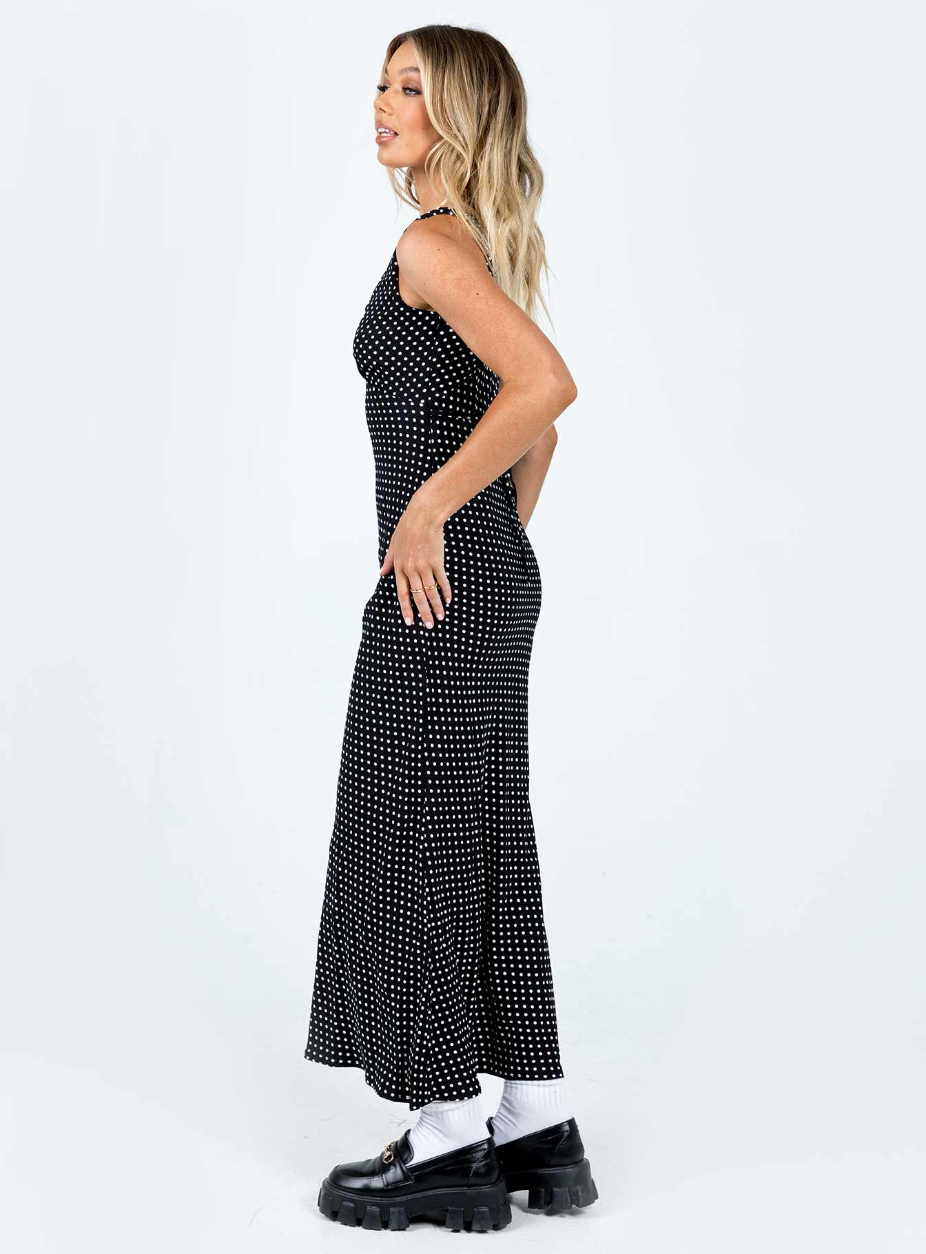 Maxct Nellie Maxi Dress Black Polka Dot