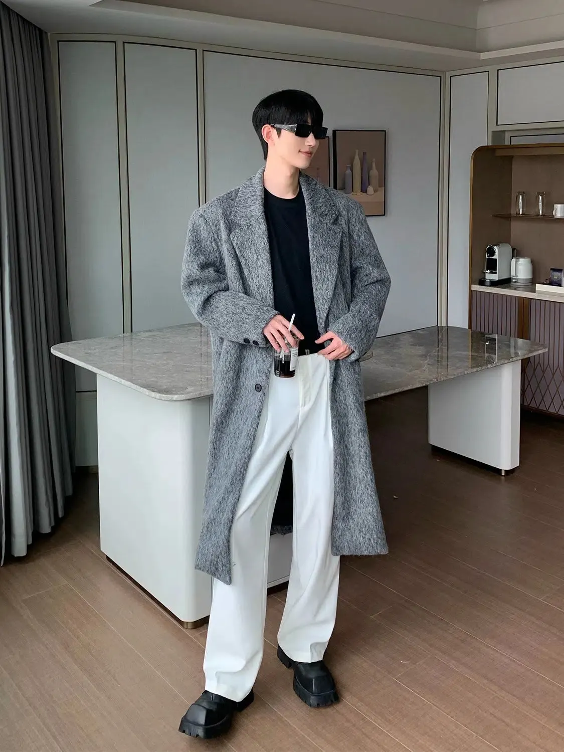 Maxct Mid-length Windbreaker Woolen Coat