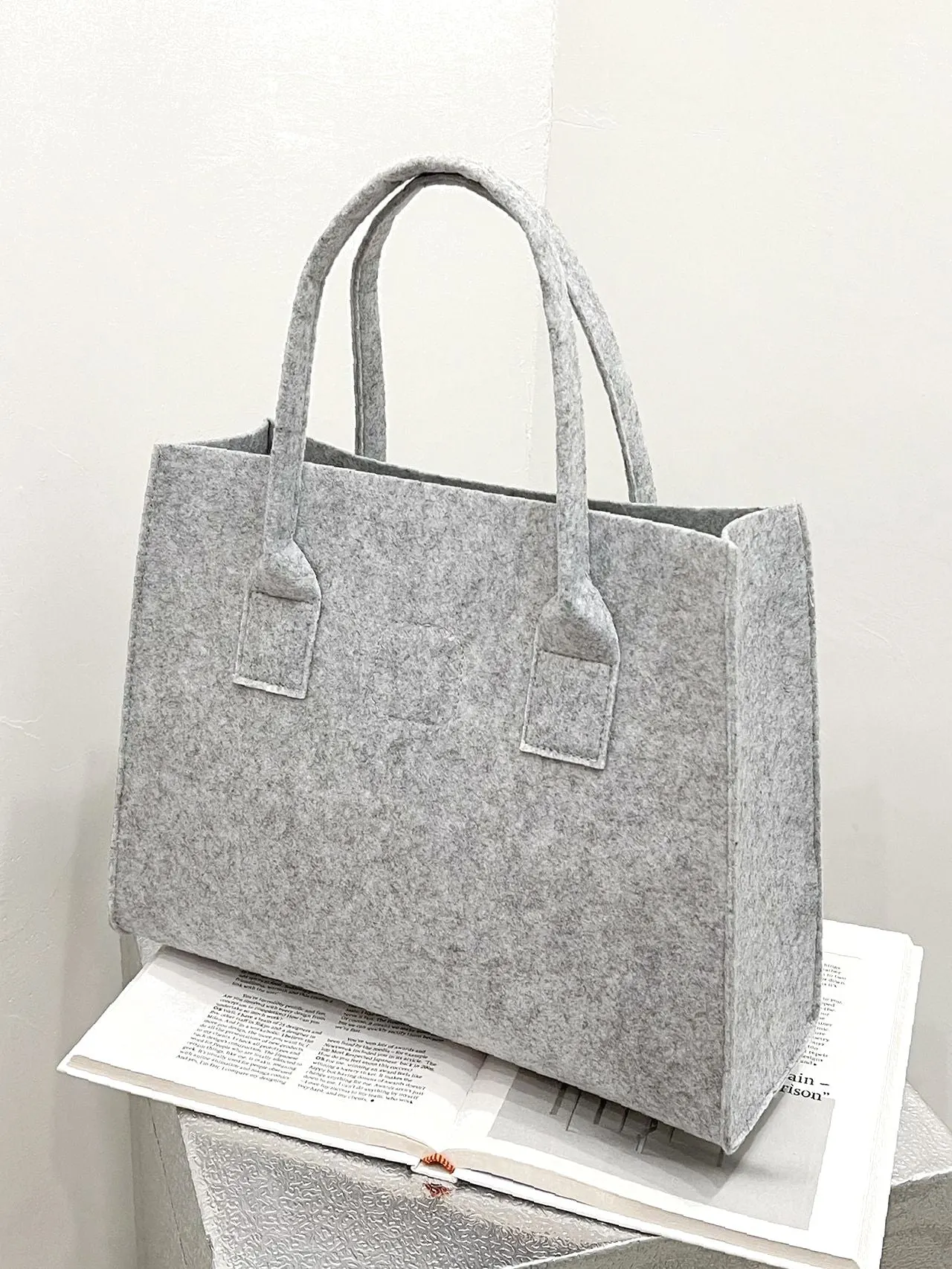 Maxct - Felt Vintage Design Top Handle Bag  - Women Tote Bags