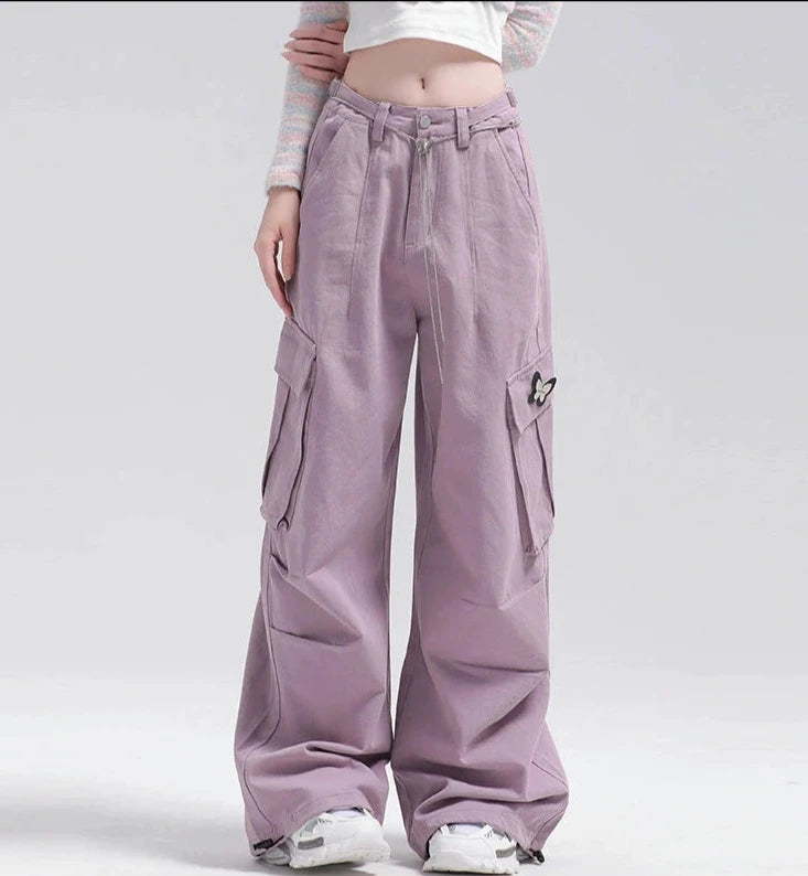 KKYES Butterfly Cargo Pants Maxct