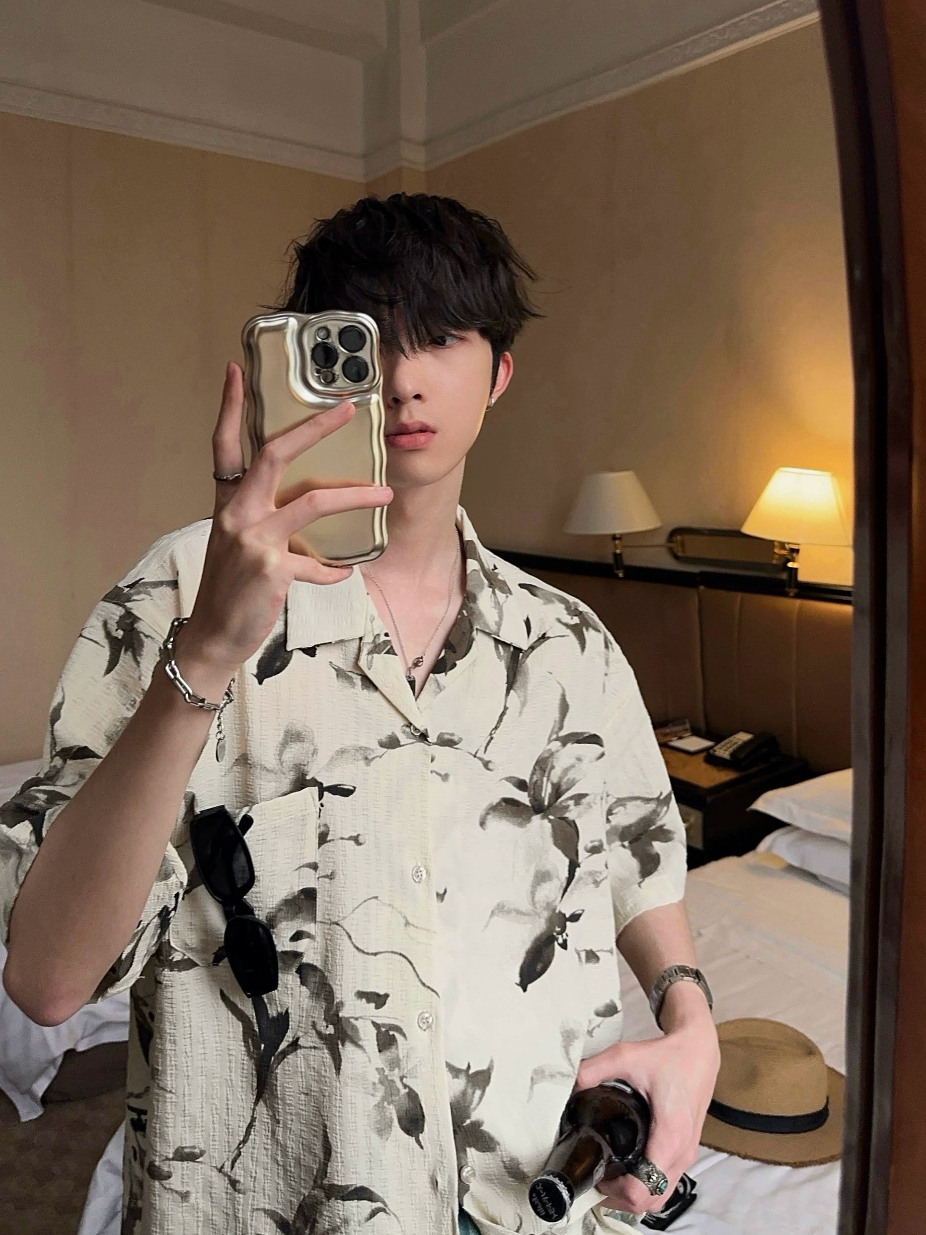 JM Flower Pattern Shirt Maxct