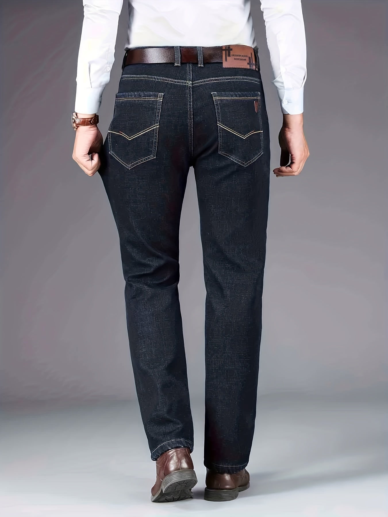 Maxct Chic Jeans For Business, Men's Semi-formal Stretch Dress Pants For All Seasons, Father's Gift