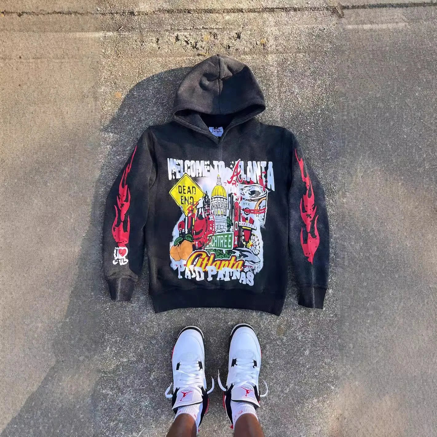 Maxct Y2k Pullover Long Sleeved Sweatshirt Vintage Printed Pattern Streetwear Tops Vintage Clothes Dark Punk School Outfit Ootd Jacket