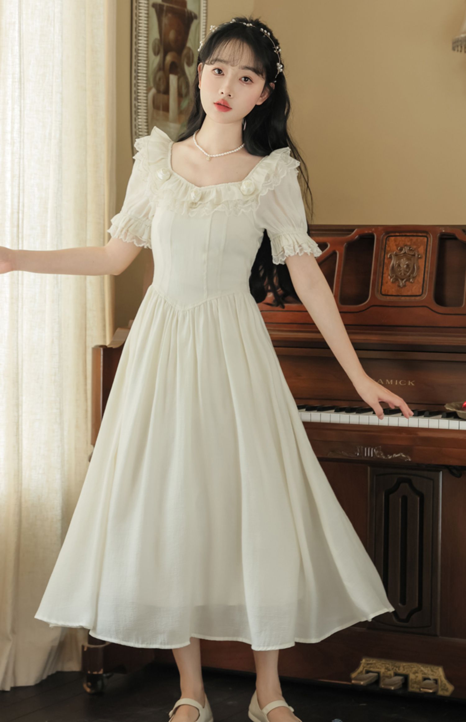 Blanc Rose Midi Dress Maxct