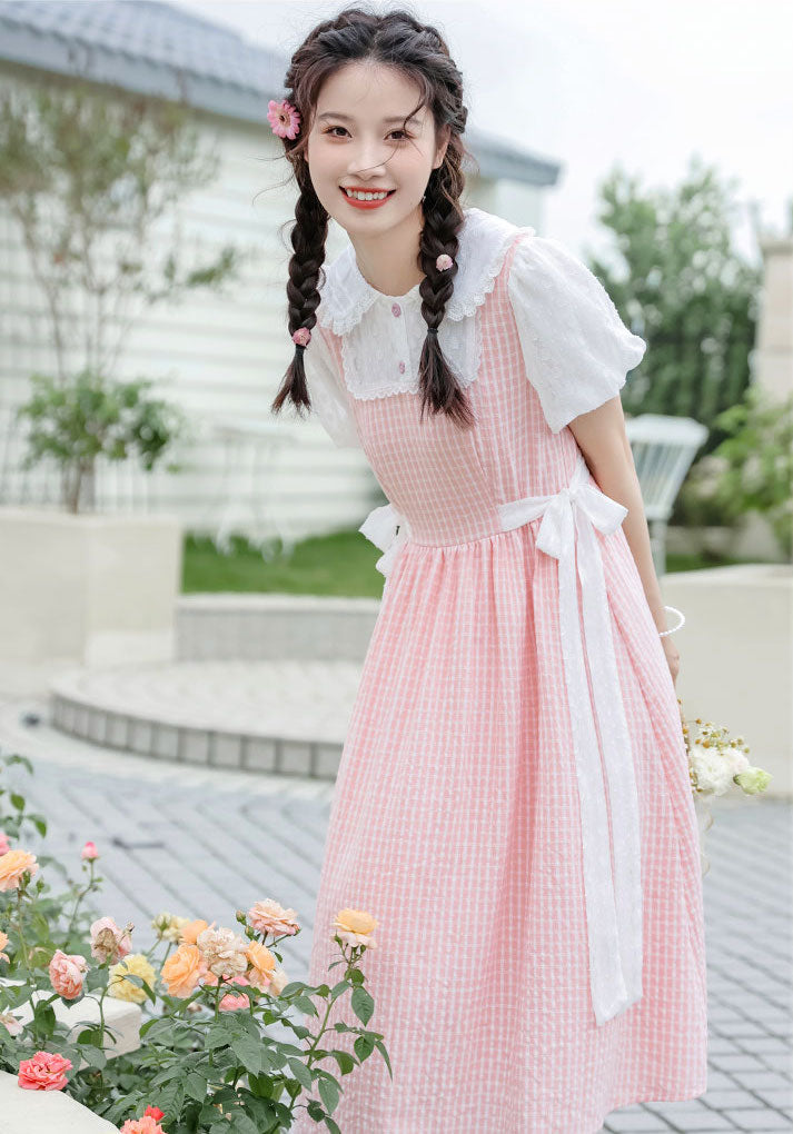 Gingham Picnic Twofer Dress Maxct