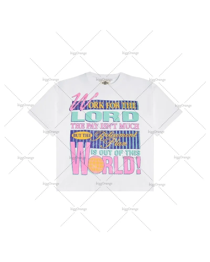 Y2k Harajuku round neck T-shirt fashion printed street top summer American high street oversized loose cotton men short sleeves