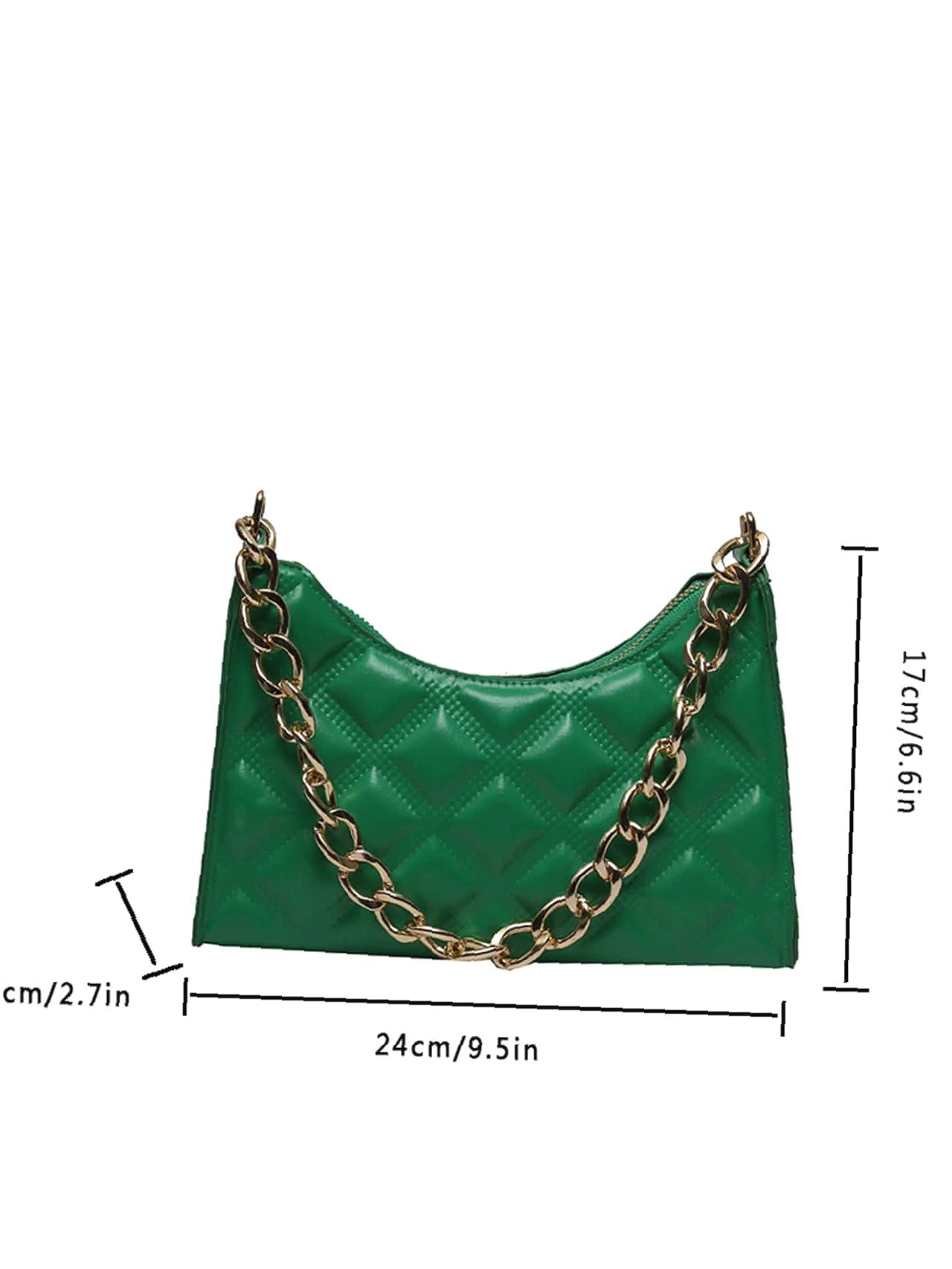 Bag For Love - Quilted Chain Baguette Bag - Women Maxct Bags