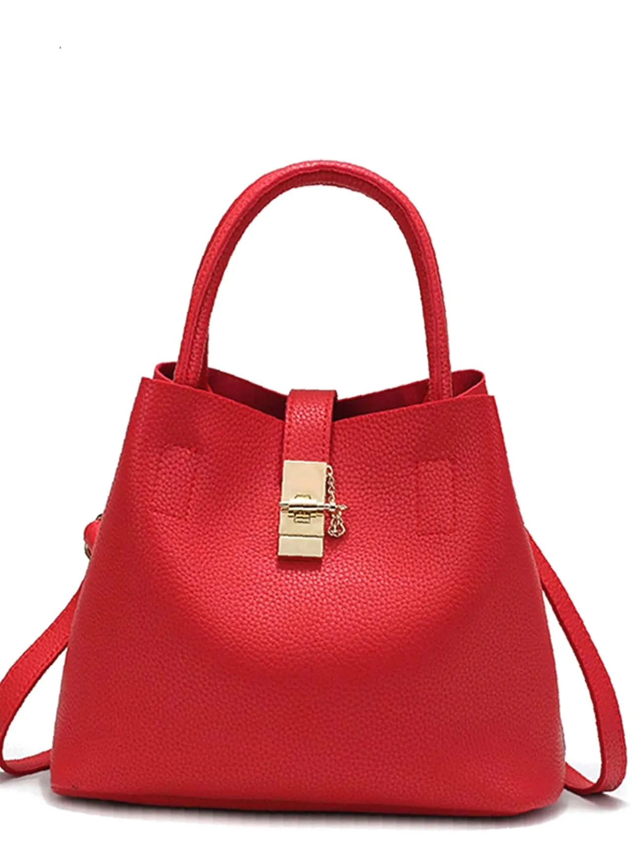 Maxct - Twist Lock Top Handle Bucket Bag  - Women Tote Bags