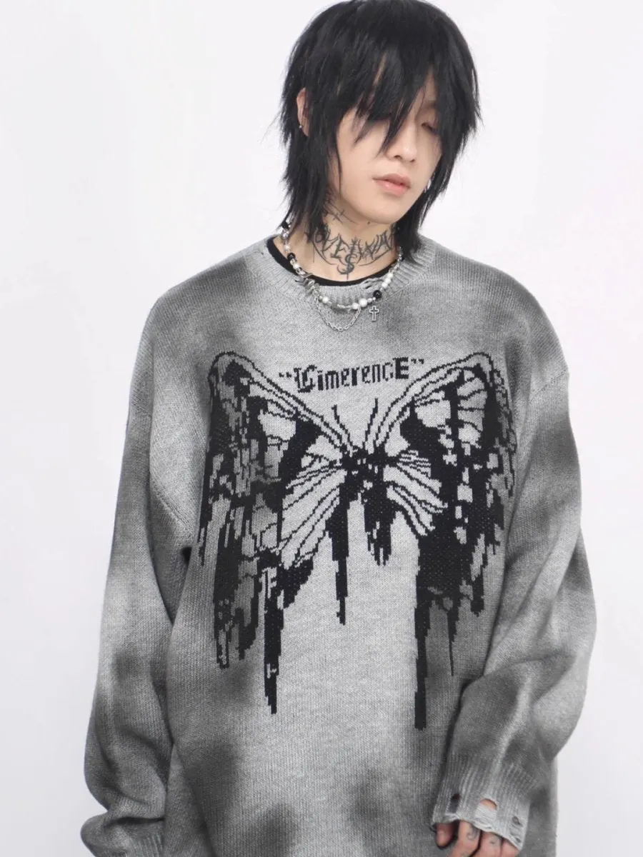 Maxct [Mz]broken Holes Sweater Na1474