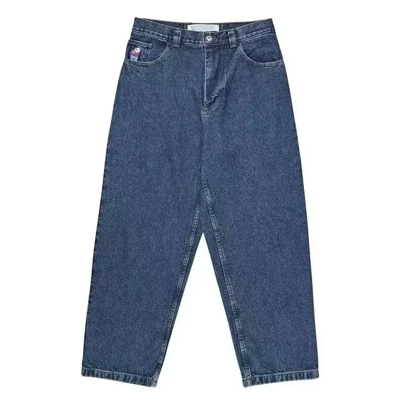 Maxct Dress Y2K Big Boy Jeans Hip-Hop Cartoon Graphic Embroidered Loose Jeans Tall