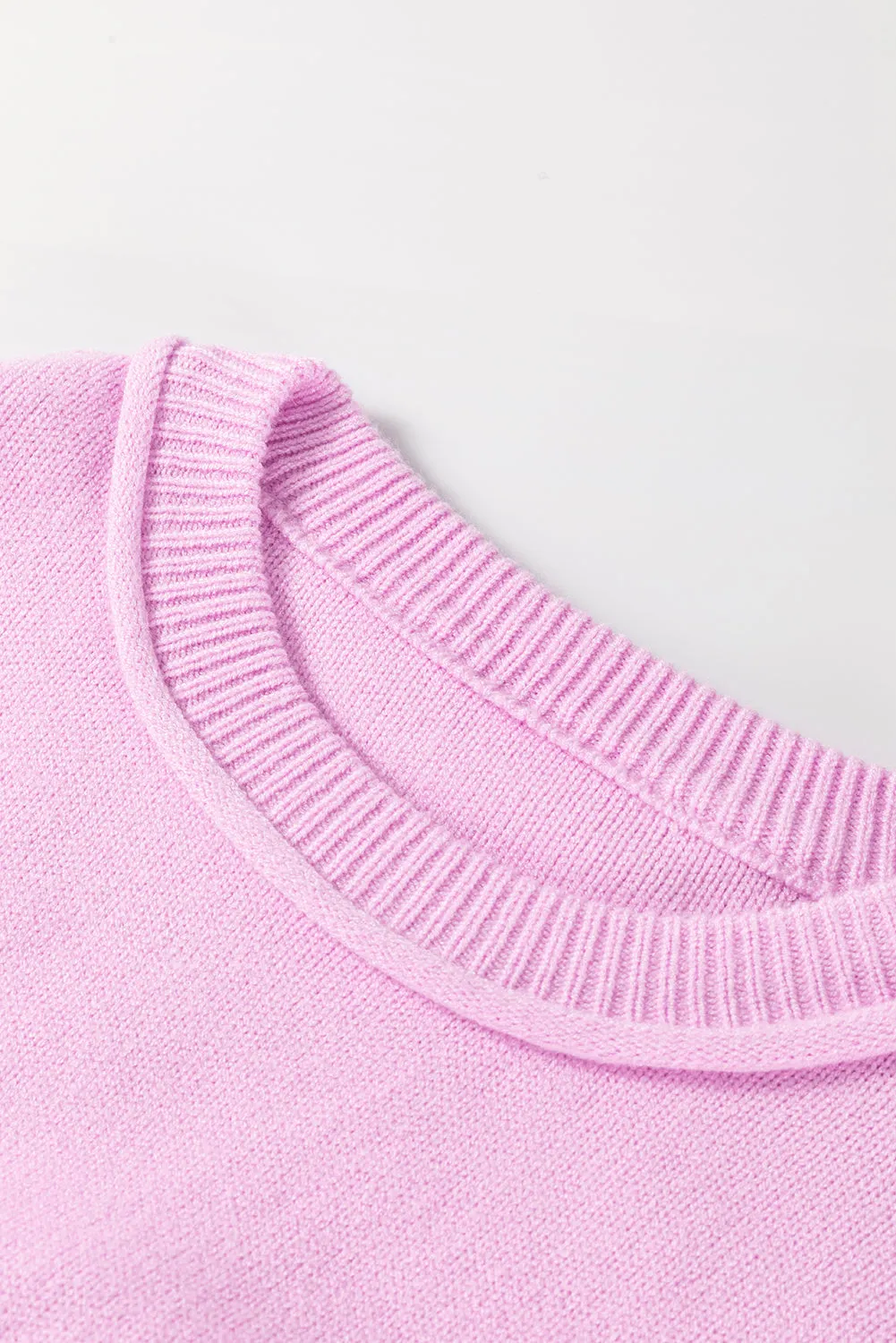 Maxct &Roll Hem Ribbed Detail Drop Shoulder Sweater