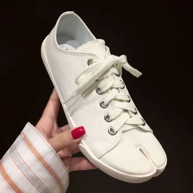 Tabi Sneakers Splashing Ink Canvas - Women's Split Toe Shoes Maxct