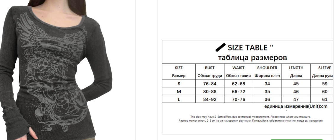 Mall Goth 2000s Retro Pullovers Tops Vintage Graphics Y2K Loose T Shirt Chic Aesthetic Autumn Long Sleeve Tees Grunge Streetwear