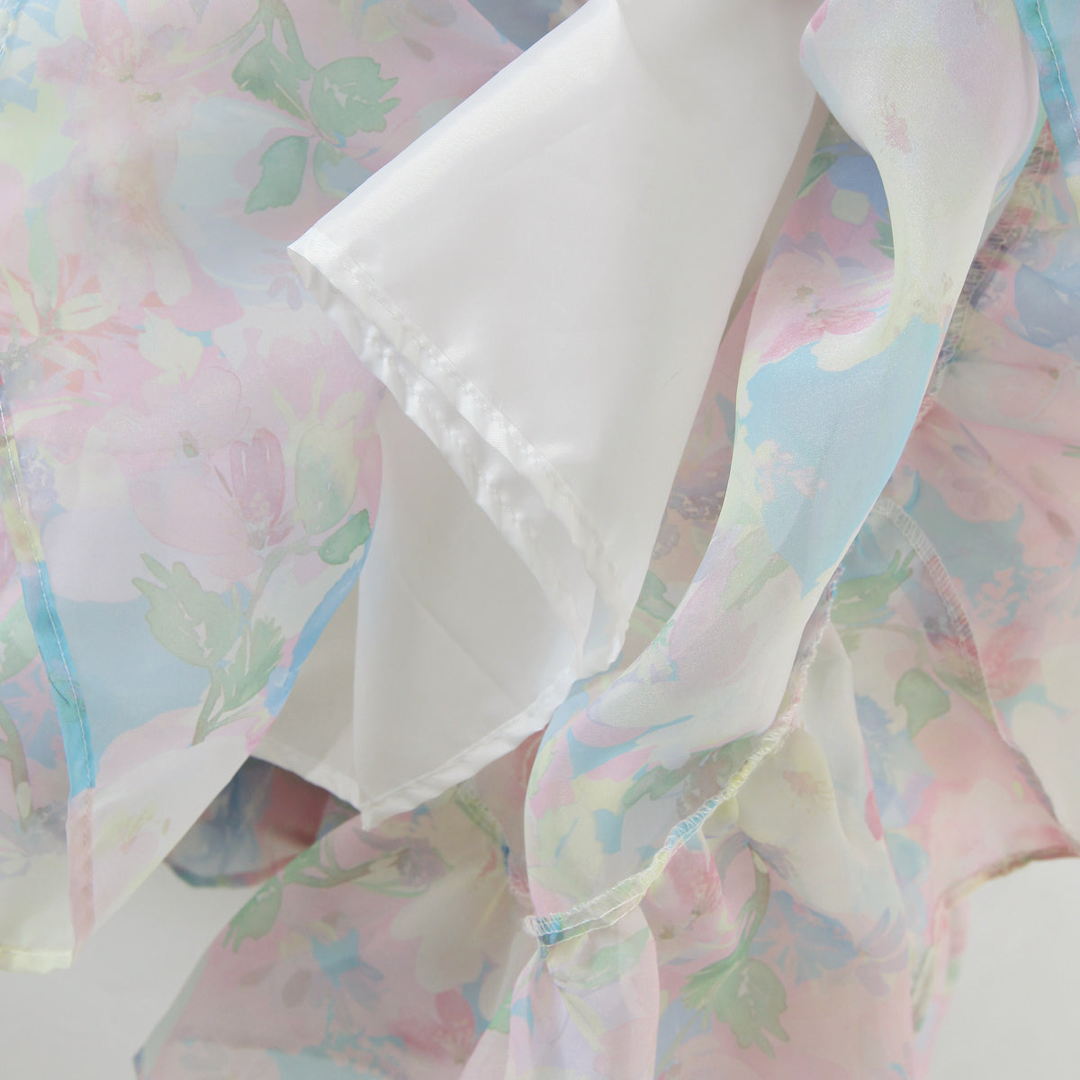 Watercolor Floral Puff Dress Maxct