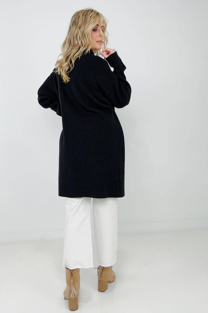 Maxct &"Mara" Mockneck Front Slit Sweater