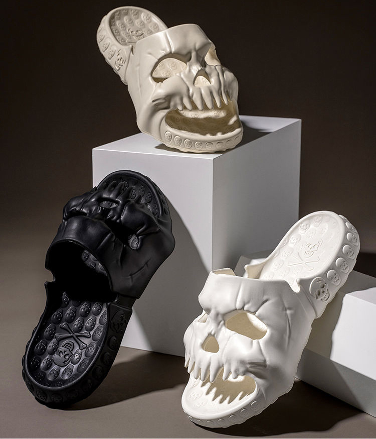 skull slide sandals - true-deals-club