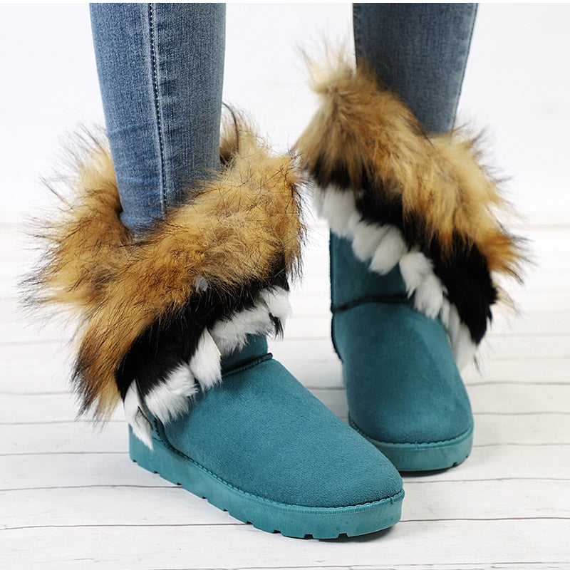 Suede Faux Fur Snow Boots Maxct