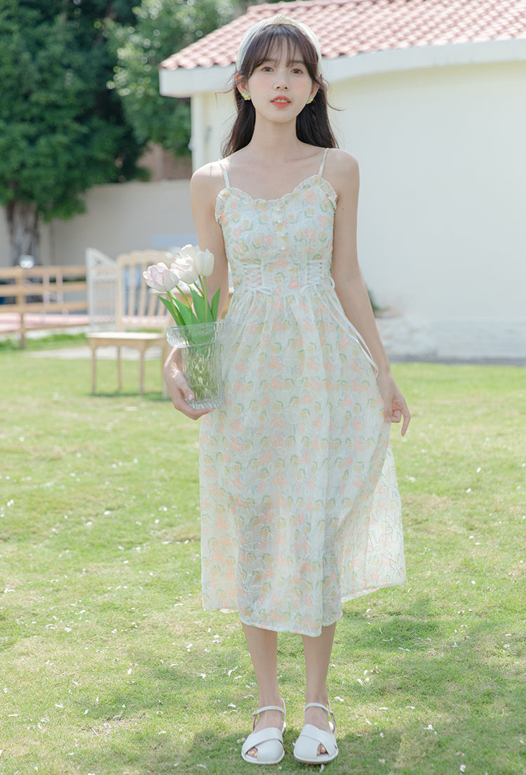 Watercolor Garden Cami Dress Maxct