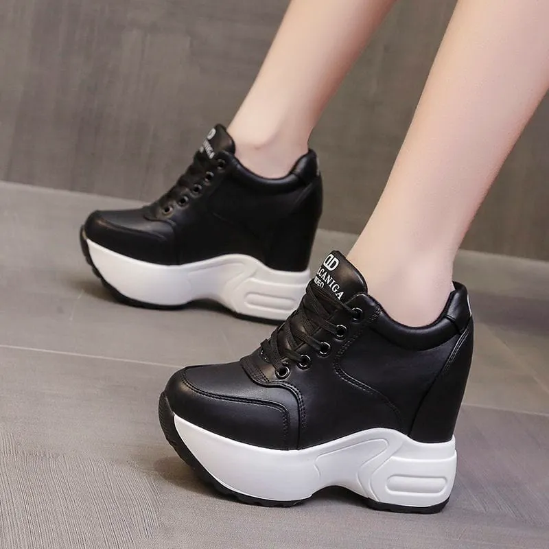 12cm Thick Sole Fashion Sneakers for Women Maxct