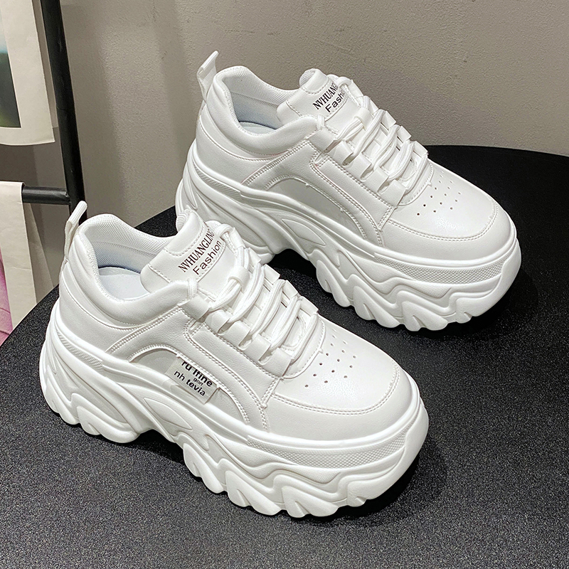 Platform Sneakers Women Spring Autumn PU Leather - true deals club