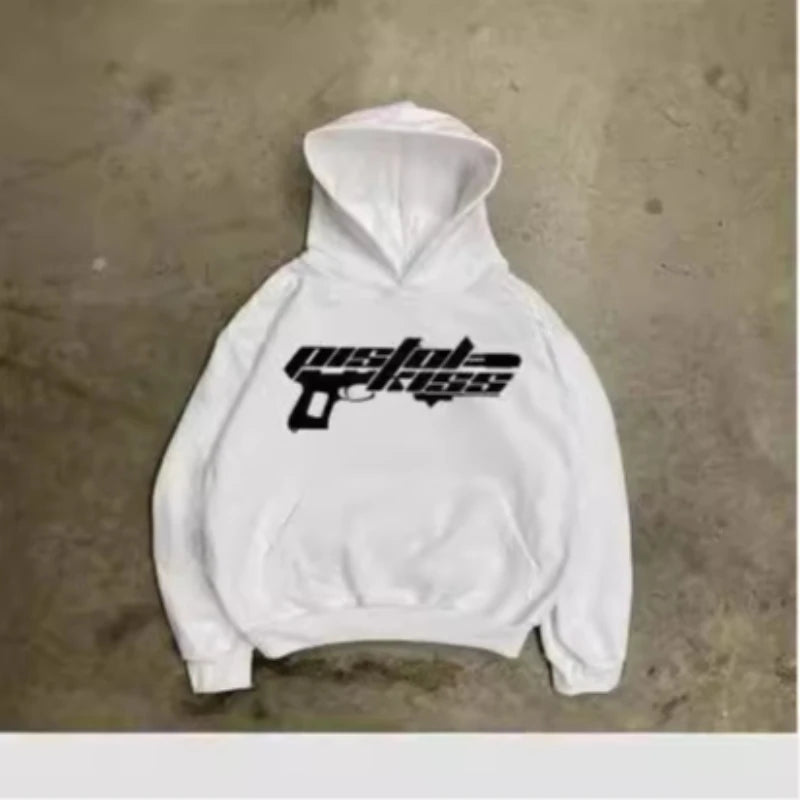 Maxct y2k long sleeved pullover hoodie sweatshirt jacket personalized printed pattern streetwear school outfit hip-hop punk winter new
