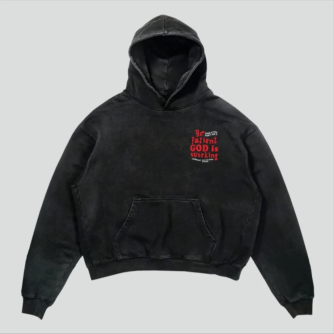 Autumn And Winter American Retro Letter Printing Harajuku Street Loose Hooded Female Y2K Punk Wind Loose Sweatshirt Men Shirt