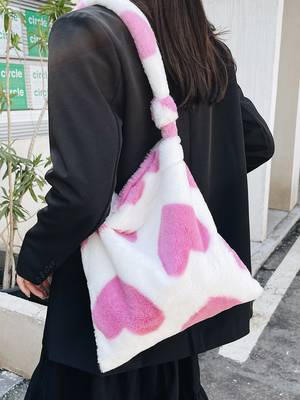 Bag For Love - Floral Pattern Fluffy Maxct Bag - Women Maxct Bags