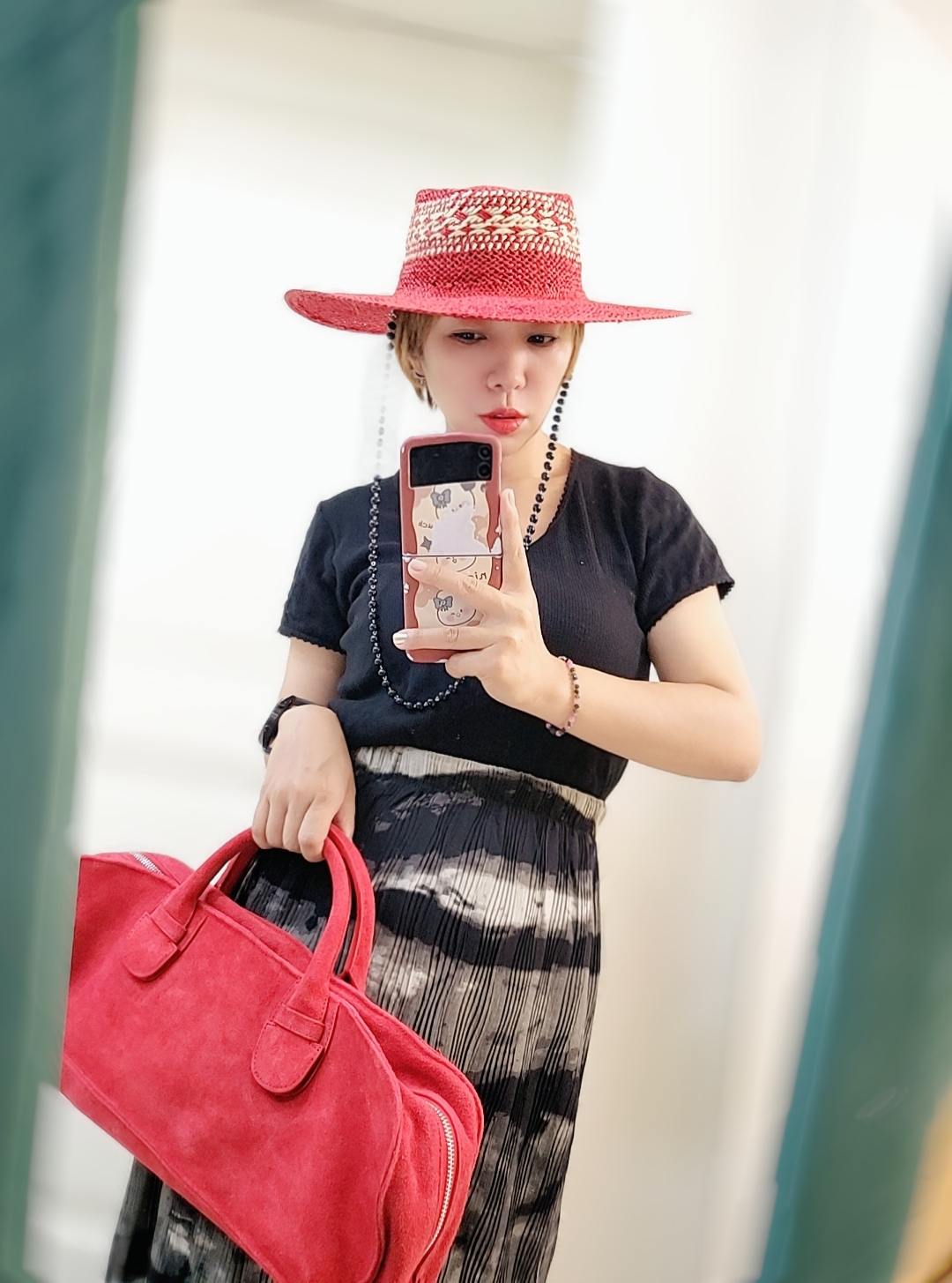 Straw Hat Japanese Style Black Brown Panama Women's Beach Big Brim