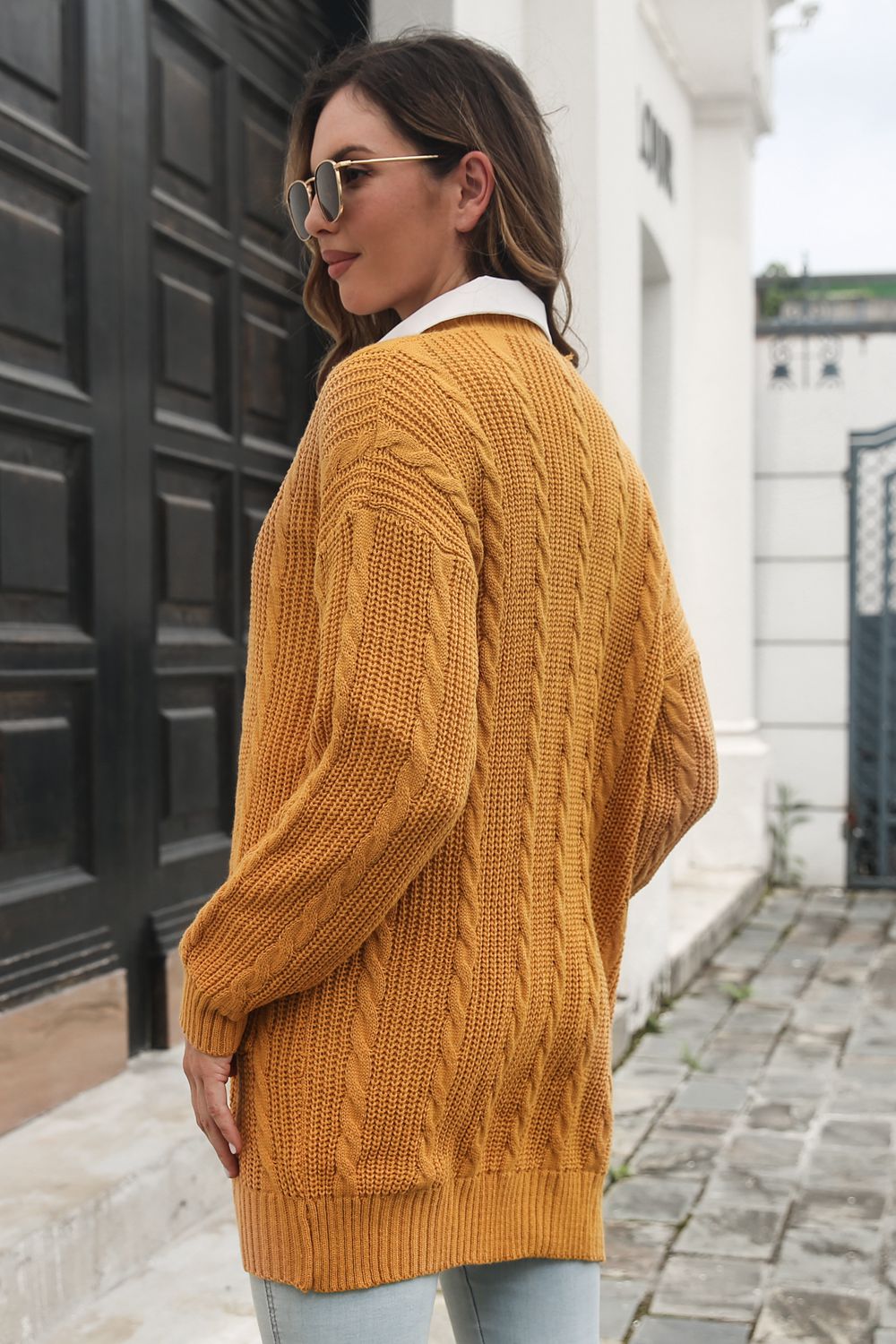 Maxct &Open Front Longline Cardigan with Pockets