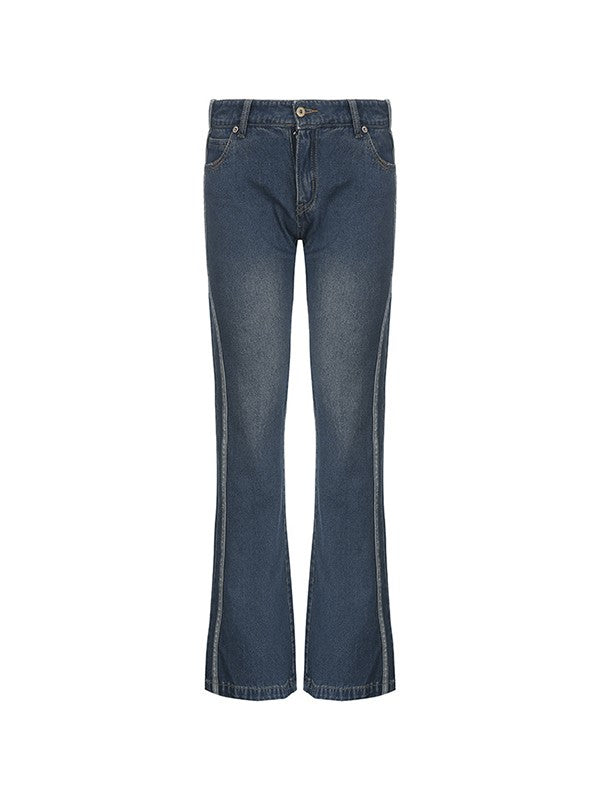 Panel Striped Vintage Flare Jeans Maxct