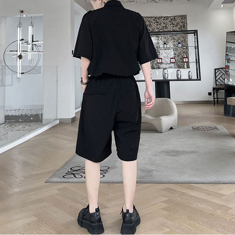 Maxct Single Breasted Shirt And Belted Shorts Set - Image 8