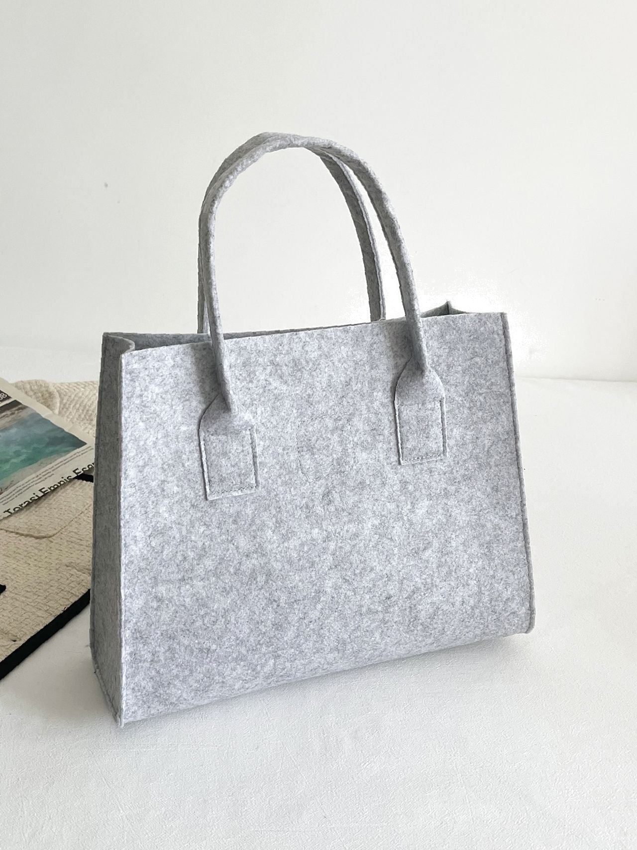 Maxct - Felt Vintage Design Top Handle Bag  - Women Tote Bags