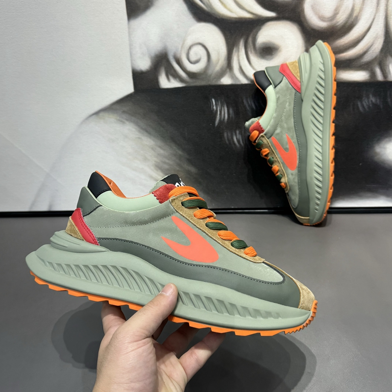 Slip on Sneakers Vulcanized Mix Color Shoes for Men