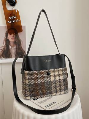 Bag For Love - Minimalist Metal Decor Baguette Bag - Women Maxct Bags