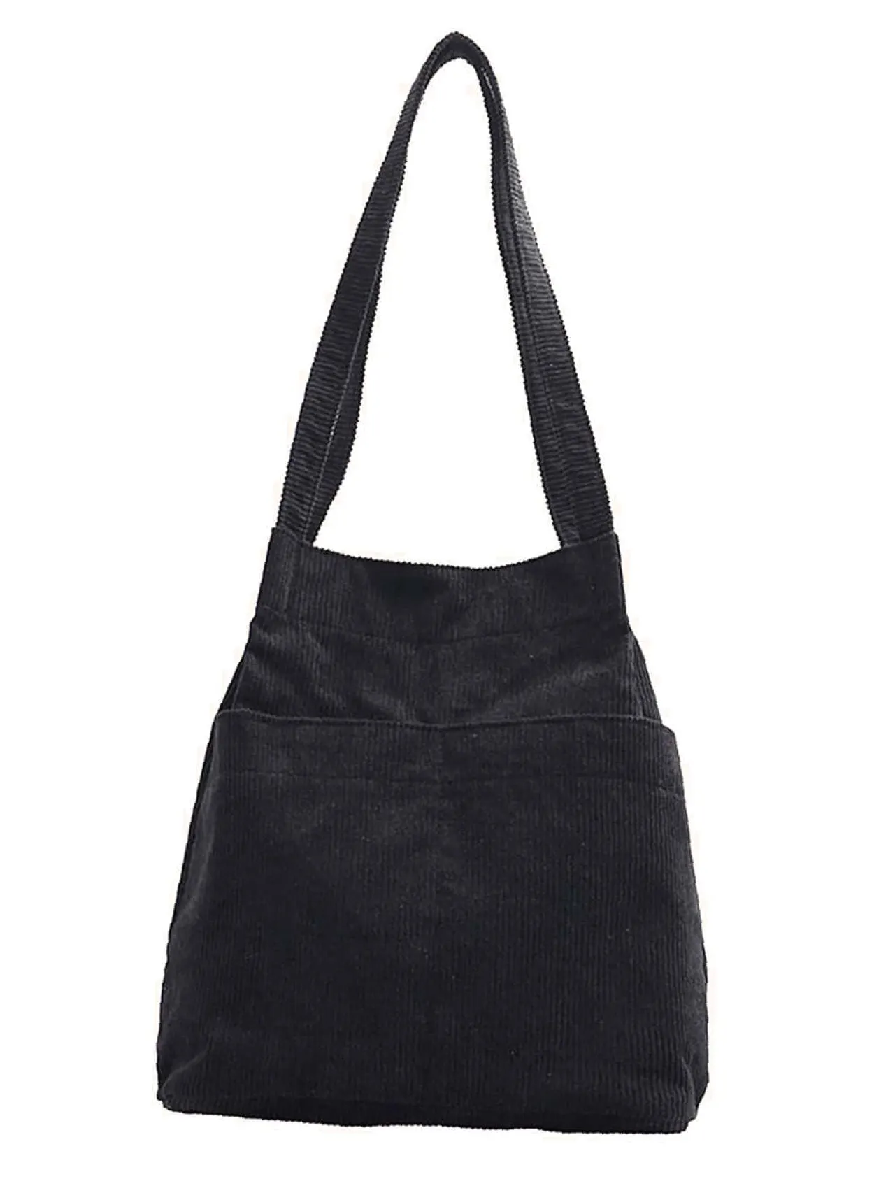 Maxct - Side Pocket Corduroy Tote Bag  - Women Tote Bags