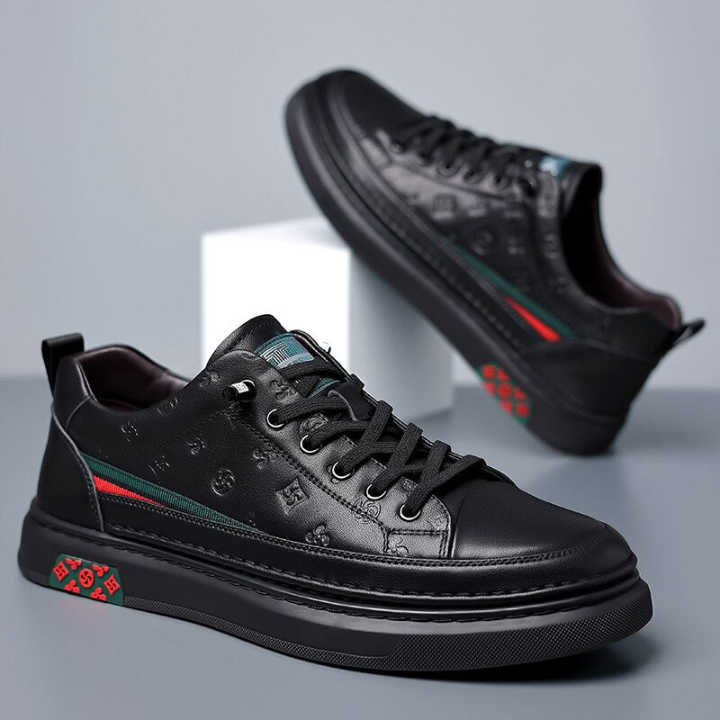 Men's Split Leather Elevator Shoes Maxct