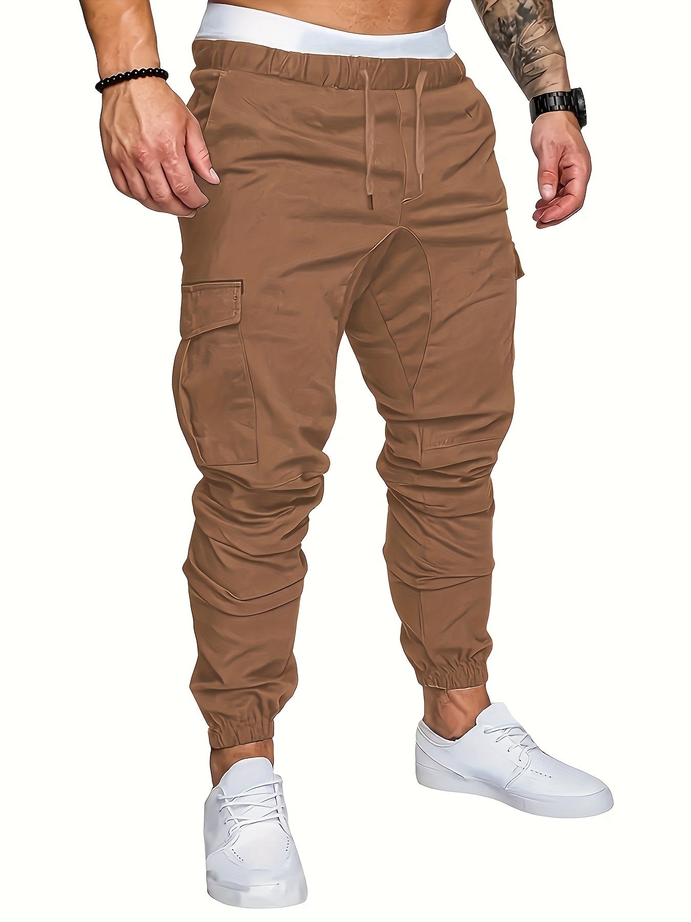 Maxct  Men's Casual Cotton Pockets Drawstring Outdoor Sports Cargo Pants