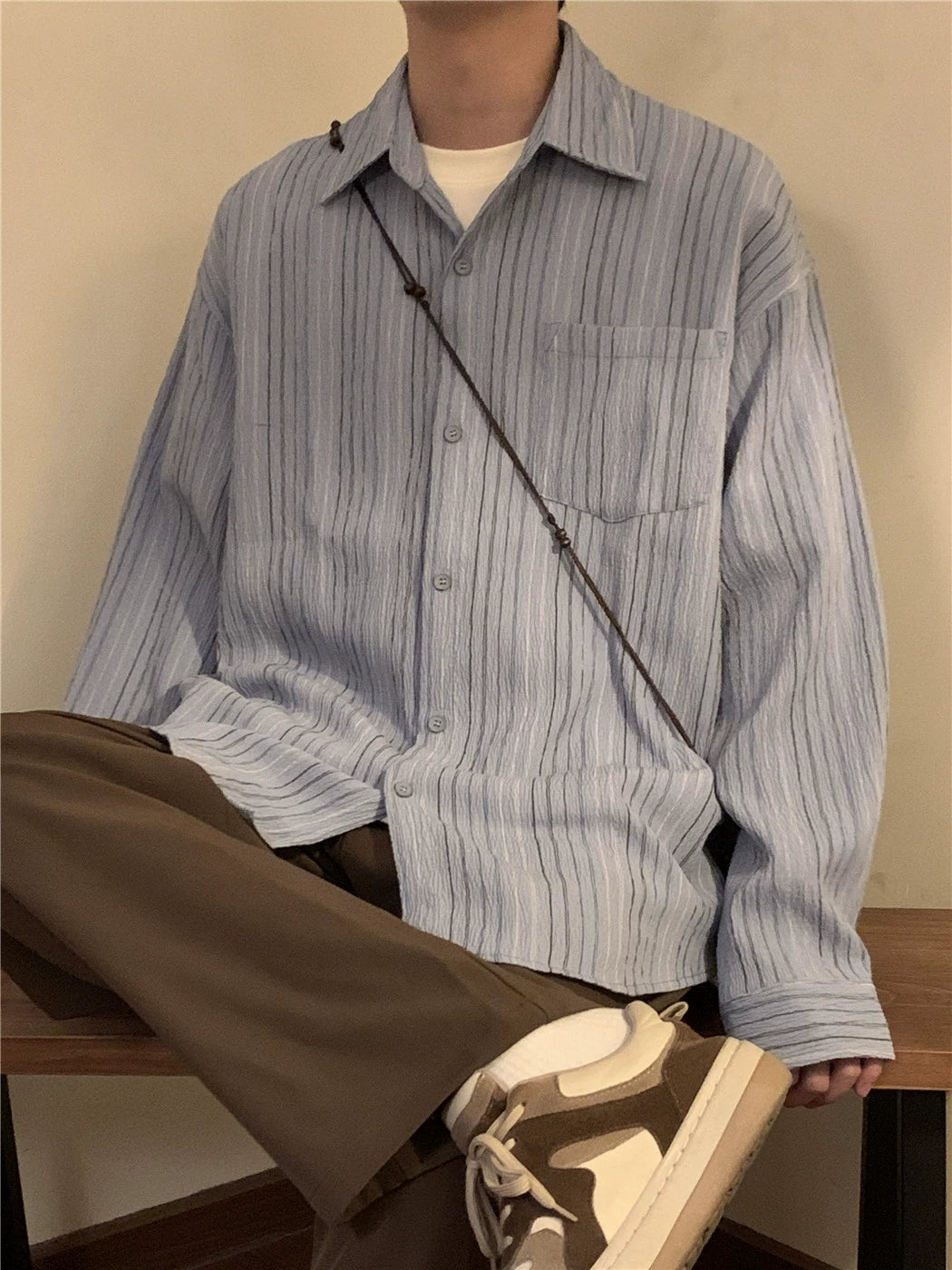 Nagawl Vintage Striped Shirt Maxct