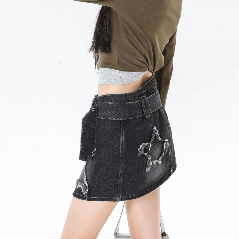 Star Girl Denim Skirt Maxct