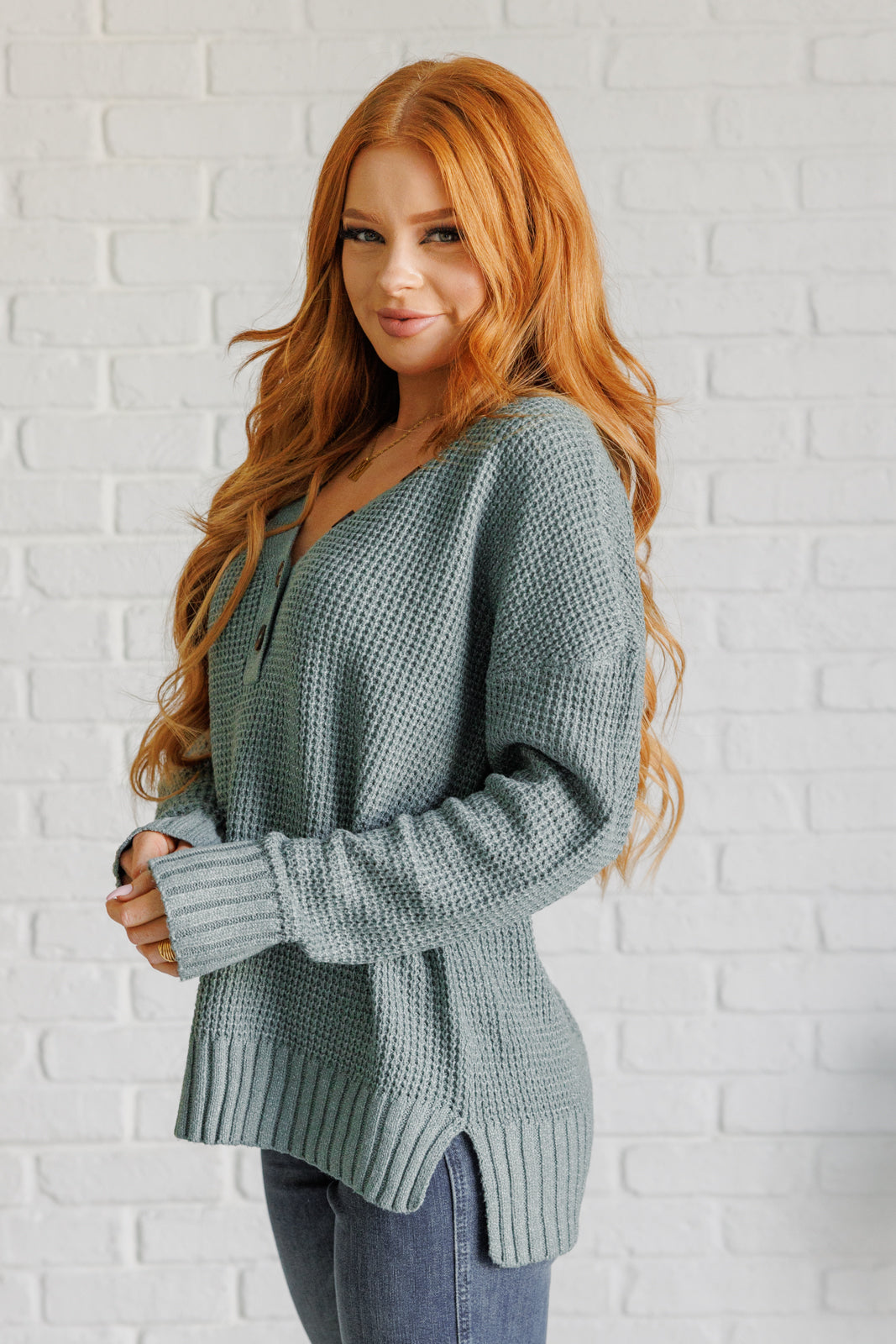 Maxct &Lakeside View Drop Shoulder Sweater in Sage