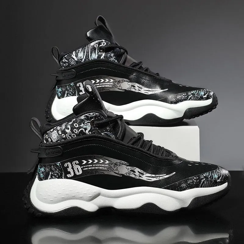 Mesh High-Top Athletic Sneakers for Men Maxct