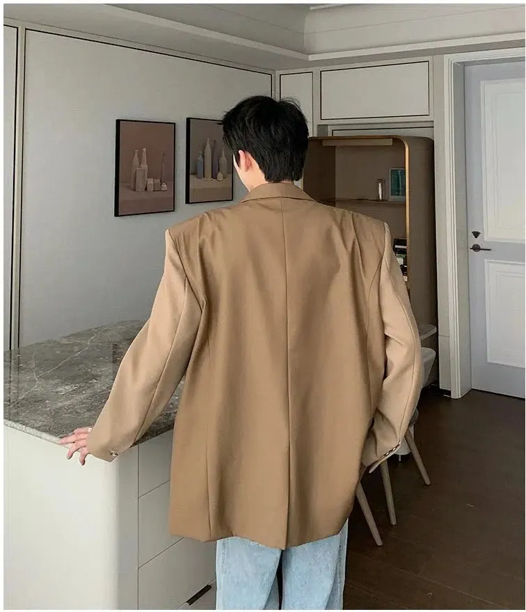 Maxct Lapel Collar Single Suit Jacket