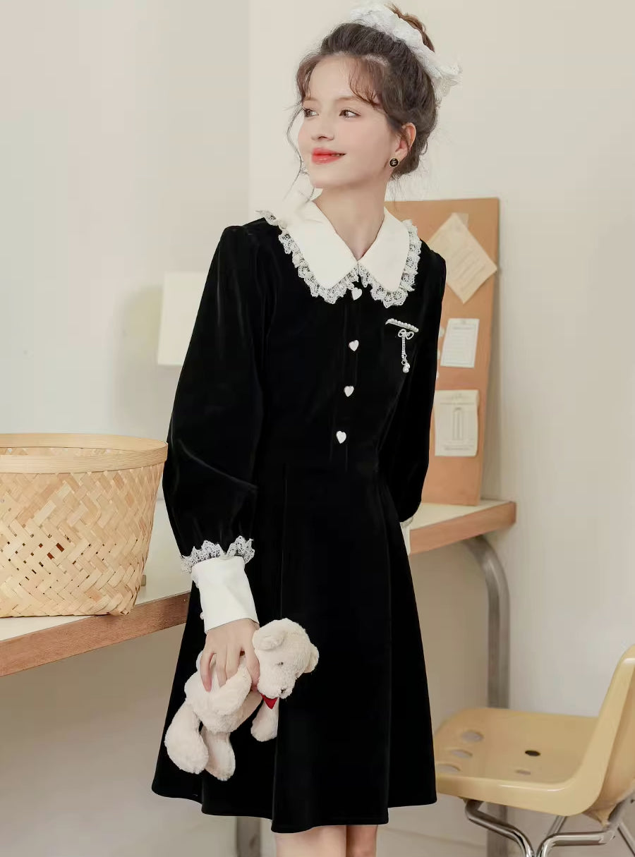 Kiki Love Velveteen Dress Maxct