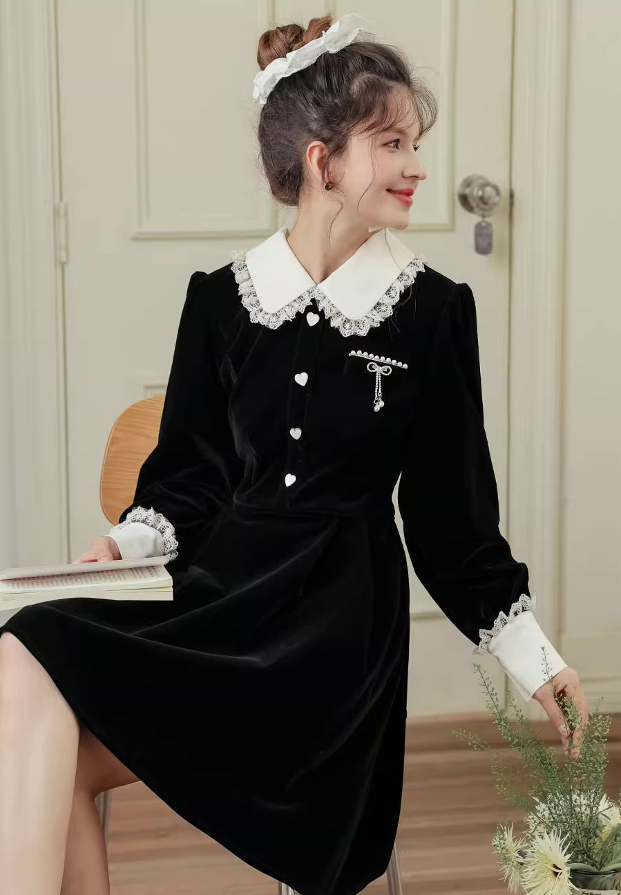 Kiki Love Velveteen Dress Maxct