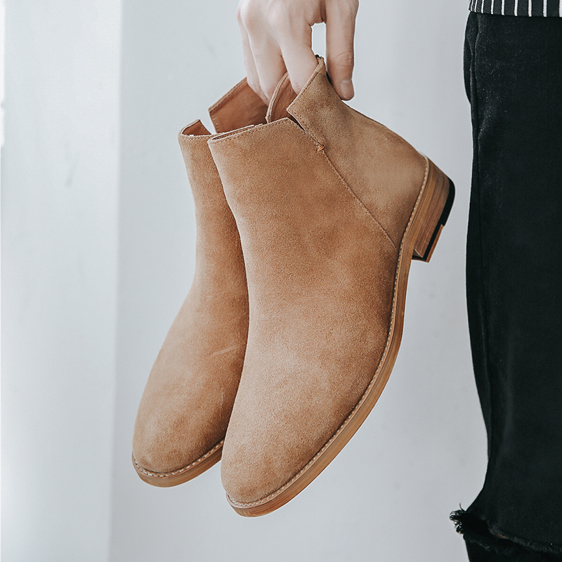 Men's England Ankle Boots Zip Genuine Leather - true deals club