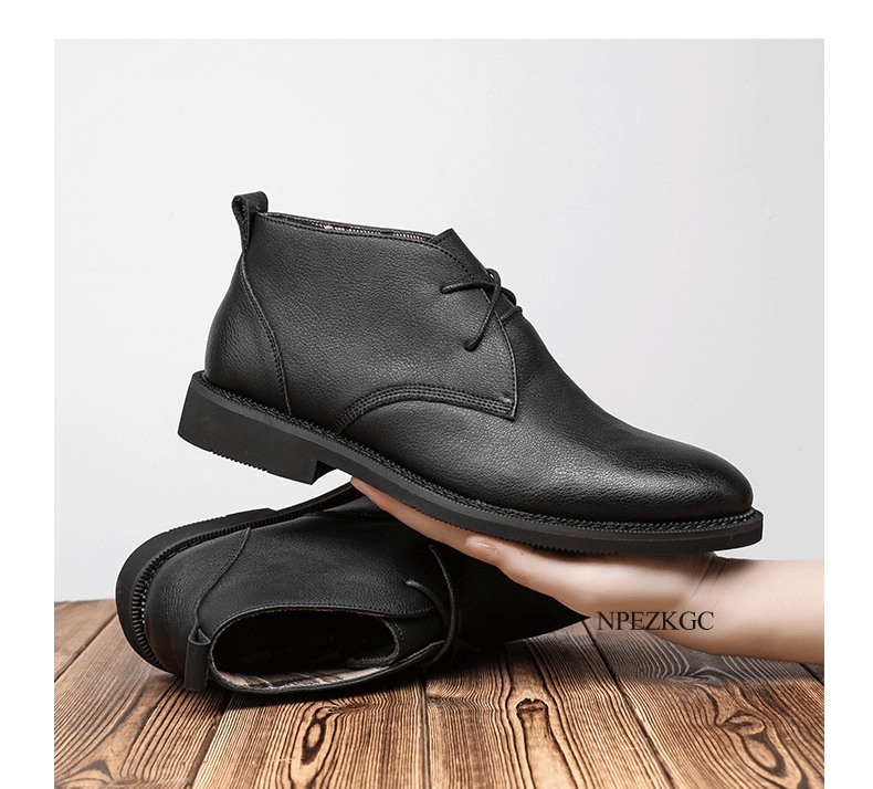 Men's Genuine Leather Casual Business Chelsea Boots - true deals club