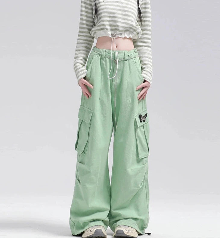 KKYES Butterfly Cargo Pants Maxct