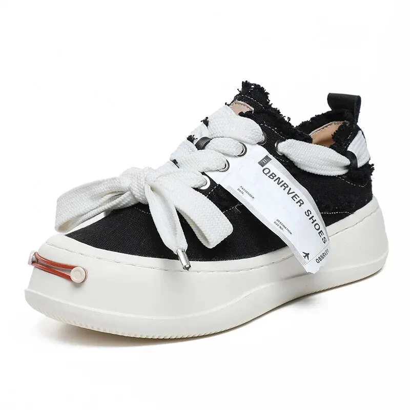 Canvas Sneakers Women's Thick Sole Maxct