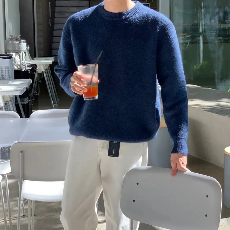 Maxct Round Neck Knitted Loose Sweater