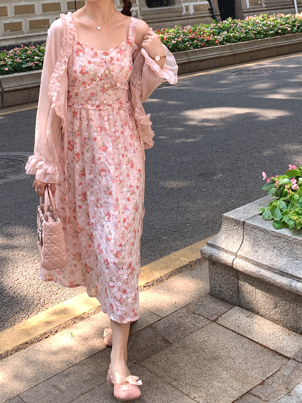Tea Cup Floral Cami Dress Maxct